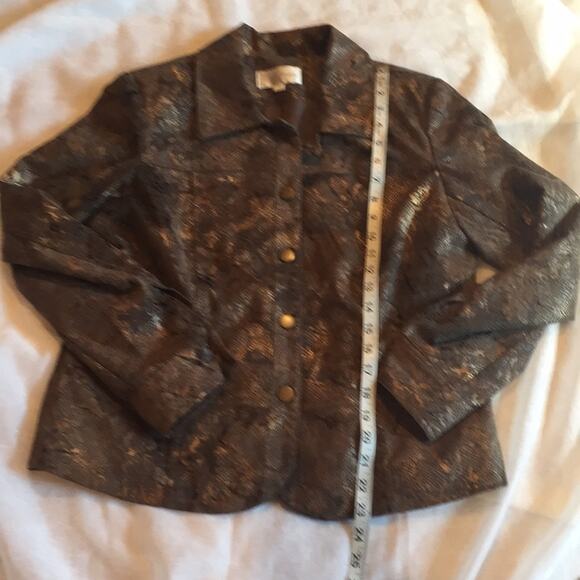 Erin London metallic corduroy button down jacket, small - Picture 5 of 9